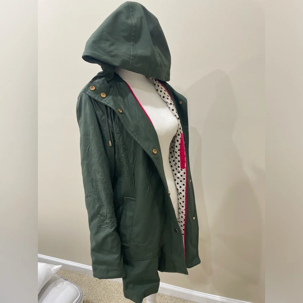 kate spade Dark Green Utility Jacket with Gold Hardware - Size Small